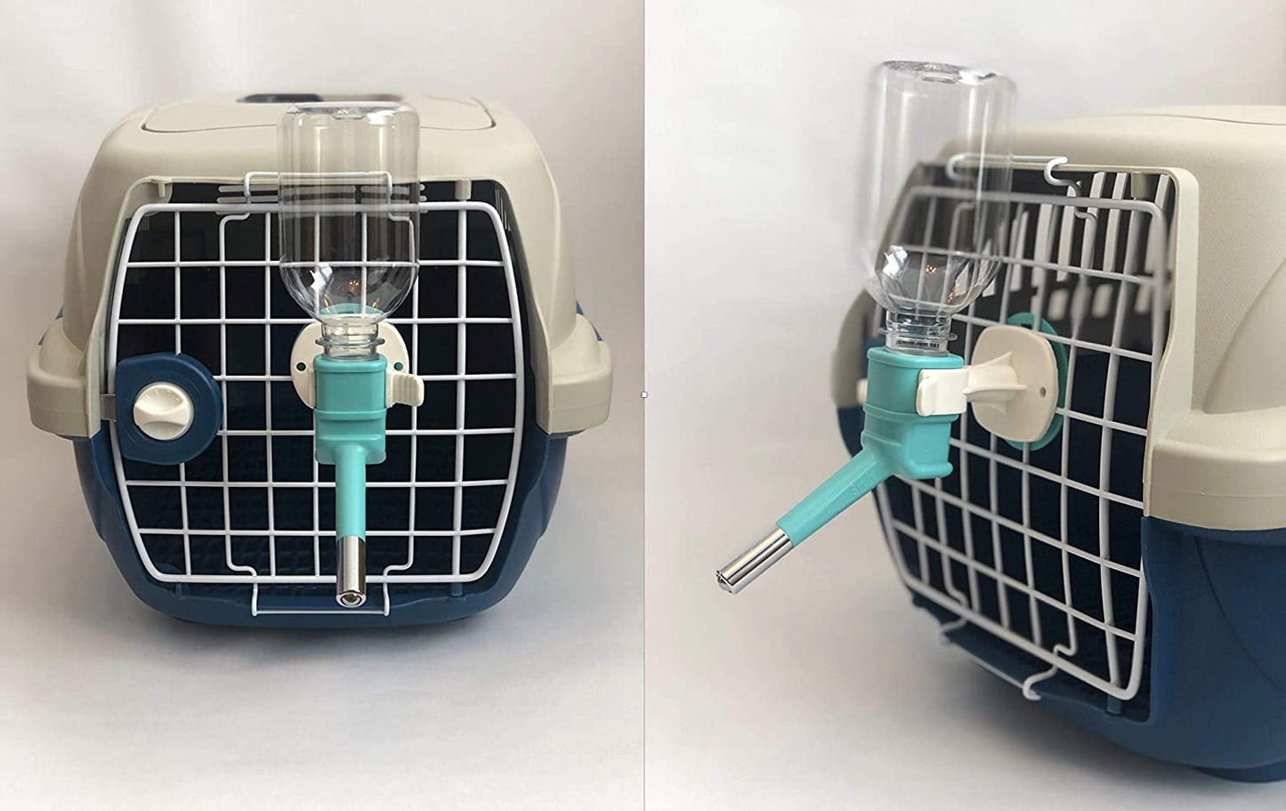 Choco Nose Patented No-Drip Water Bottle/Feeder for Puppies/Toy-Small Breed Dogs/Rabbits/Kittens/Chinchillas and Other Small Pets and Animals - for Cages or Crates 10.2 oz. Nozzle 13mm, Aqua (H528)