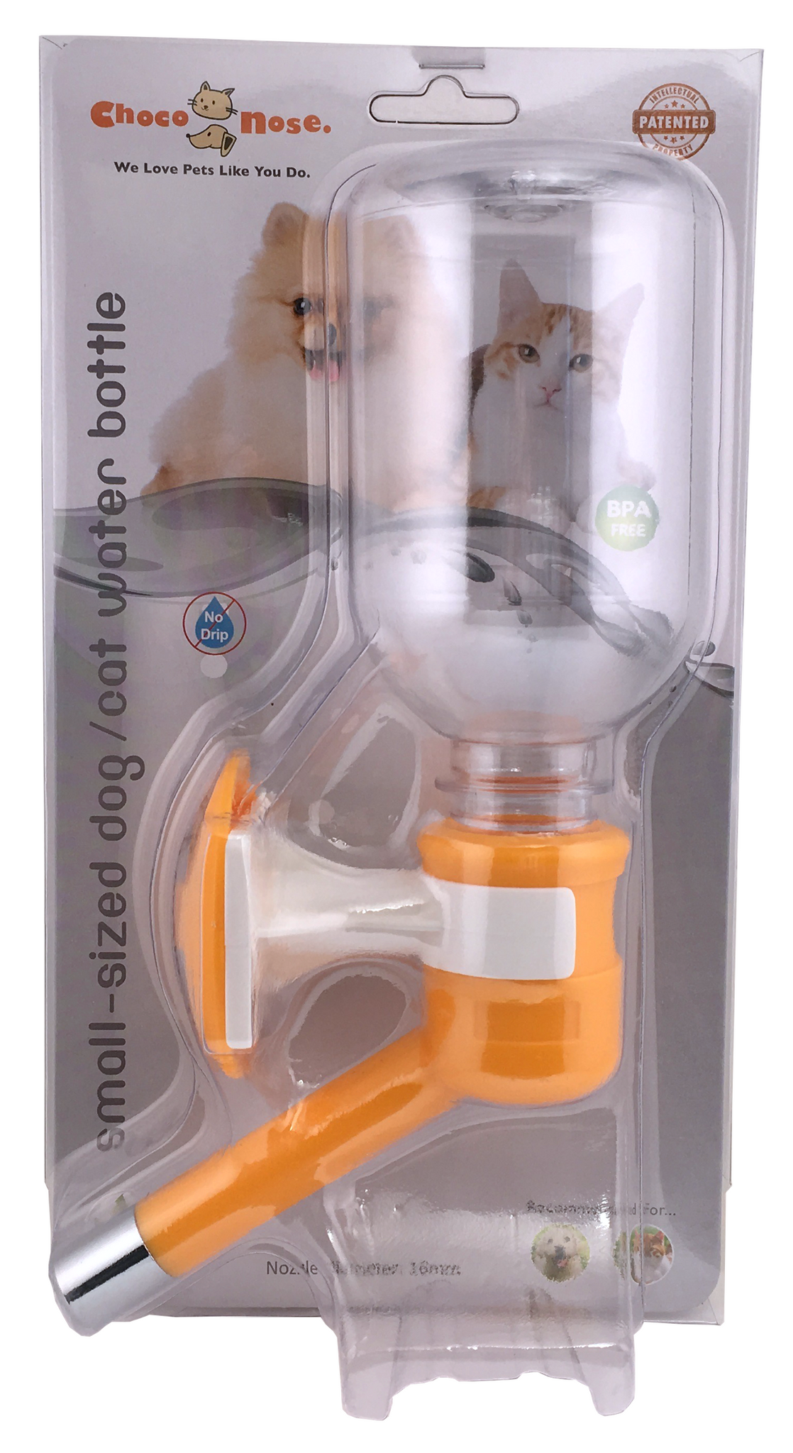 Choco Nose Patented No-Drip Dog Water Bottle/Feeder for Dogs/Cats and –  Choco Nose Pet Supply